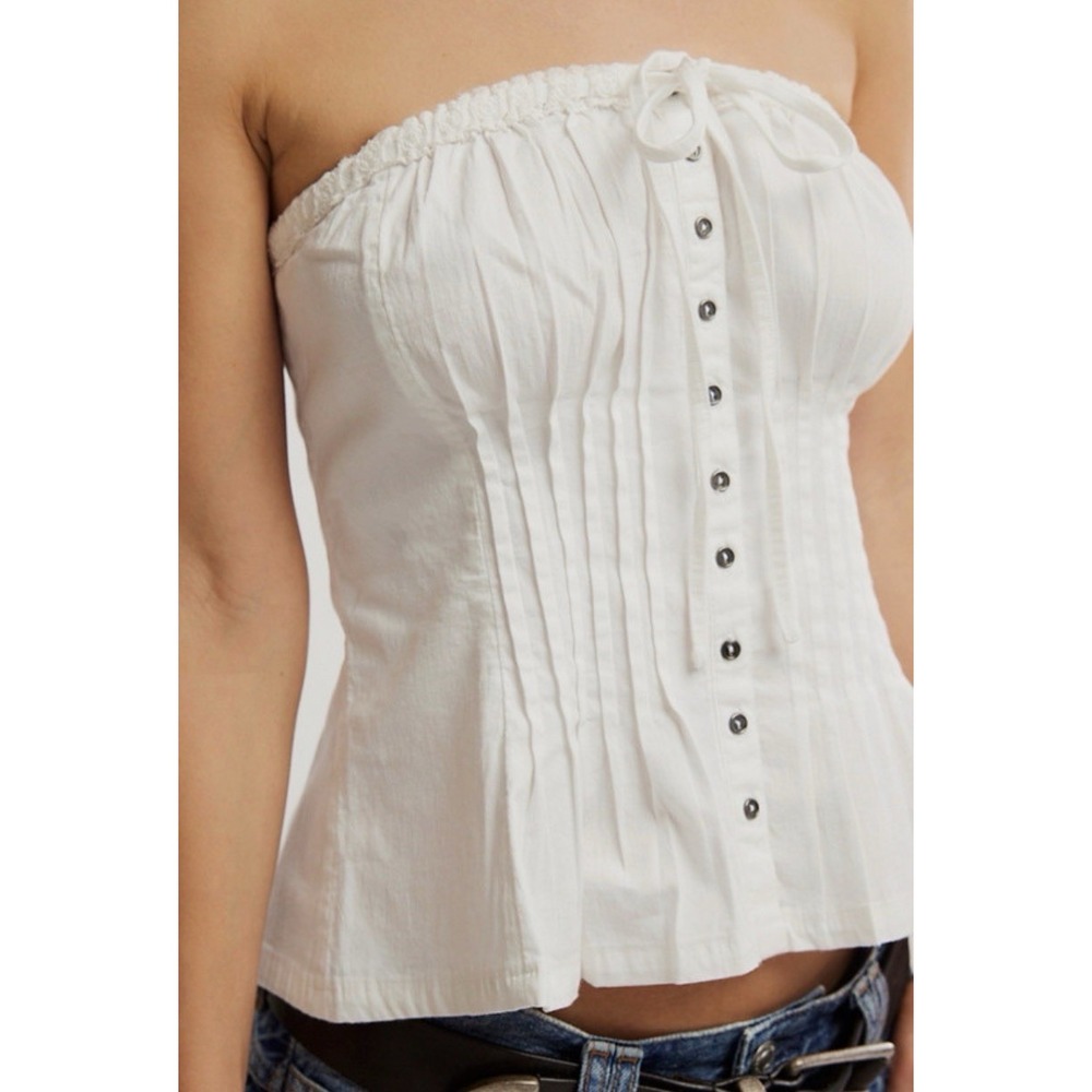 Free People Wink Wink Tube Top White Small